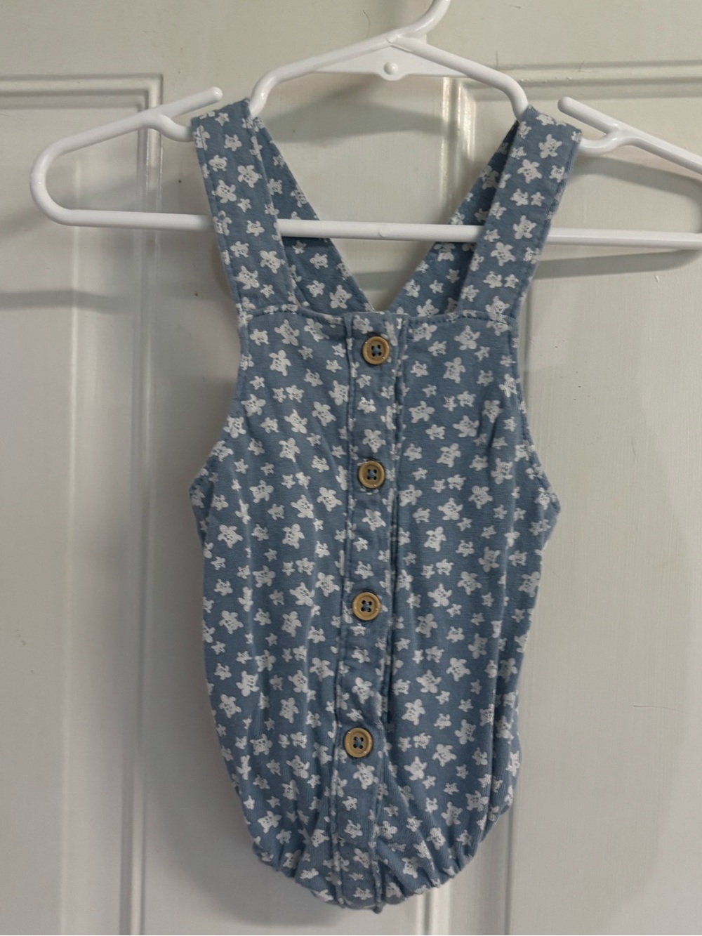 3M Starting Out Unisex Blue/White sea turtles sleeveless bubble romper. In EUC!